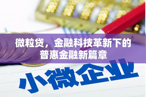 正阳微粒贷，金融科技革新下的普惠金融新篇章