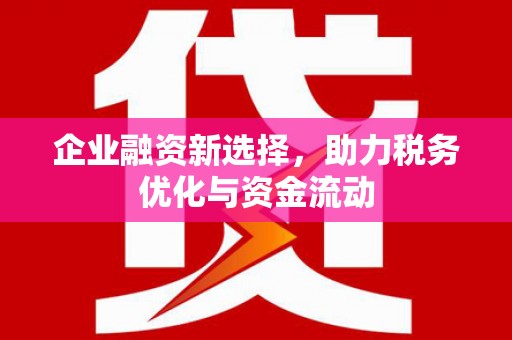 正阳企业融资新选择，助力税务优化与资金流动