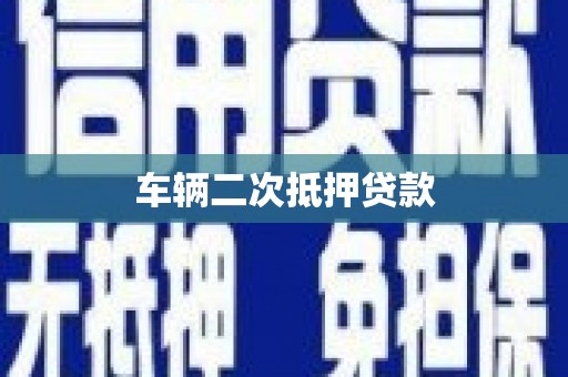 正阳车辆二次抵押贷款