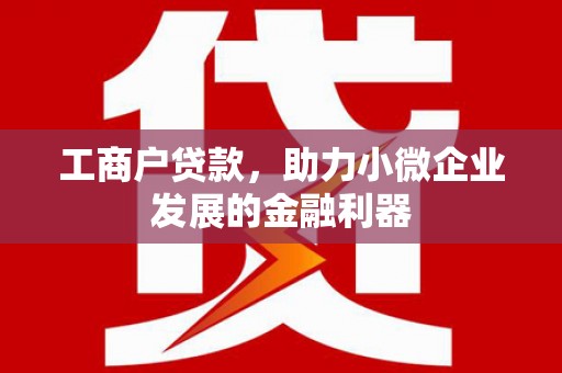 正阳工商户贷款，助力小微企业发展的金融利器