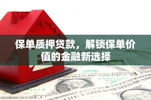 正阳保单质押贷款，解锁保单价值的金融新选择