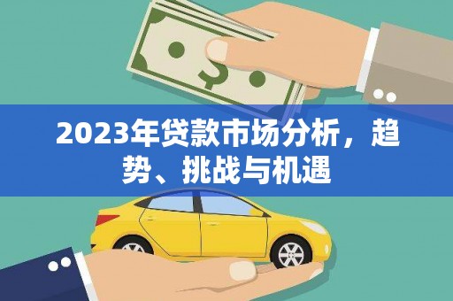 正阳2023年贷款市场分析，趋势、挑战与机遇