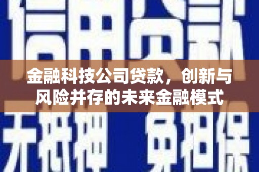 正阳金融科技公司贷款，创新与风险并存的未来金融模式