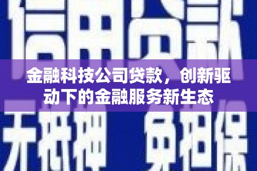 正阳金融科技公司贷款，创新驱动下的金融服务新生态