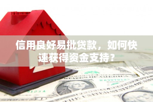 正阳信用良好易批贷款，如何快速获得资金支持？