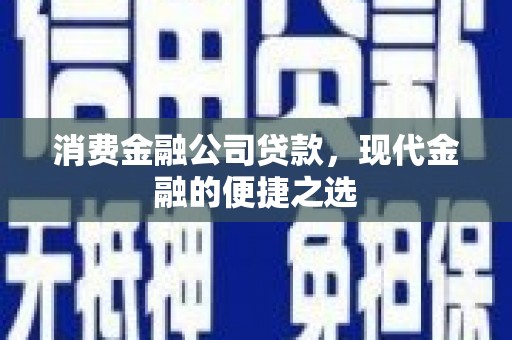正阳消费金融公司贷款，现代金融的便捷之选