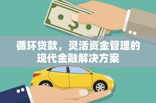 正阳循环贷款，灵活资金管理的现代金融解决方案