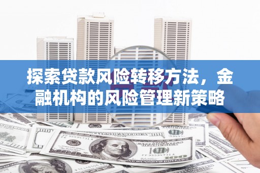 正阳探索贷款风险转移方法，金融机构的风险管理新策略