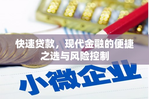 正阳快速贷款，现代金融的便捷之选与风险控制