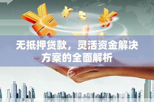 正阳无抵押贷款，灵活资金解决方案的全面解析