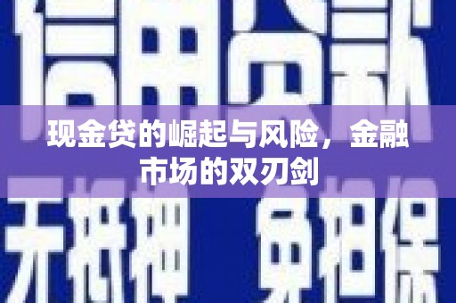 正阳现金贷的崛起与风险，金融市场的双刃剑