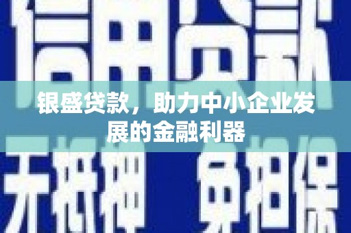 正阳银盛贷款，助力中小企业发展的金融利器