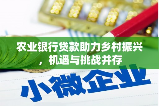 正阳农业银行贷款助力乡村振兴，机遇与挑战并存