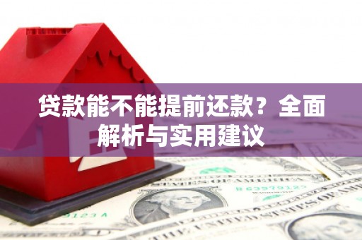 正阳贷款能不能提前还款？全面解析与实用建议
