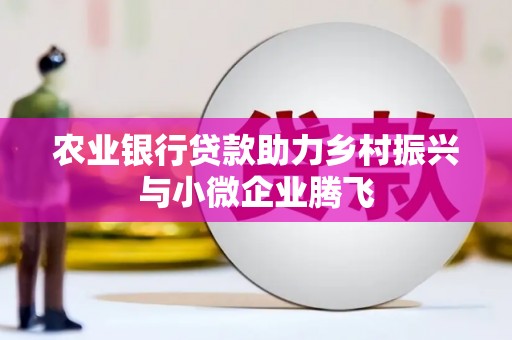 正阳农业银行贷款助力乡村振兴与小微企业腾飞