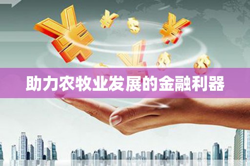 正阳助力农牧业发展的金融利器