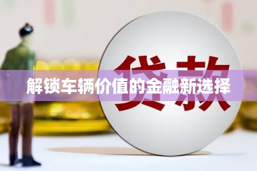 正阳解锁车辆价值的金融新选择