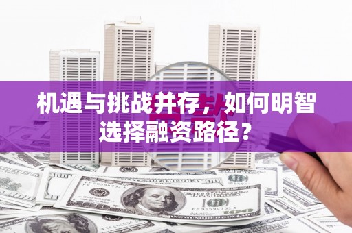 正阳机遇与挑战并存，如何明智选择融资路径？