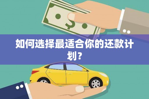 正阳如何选择最适合你的还款计划？