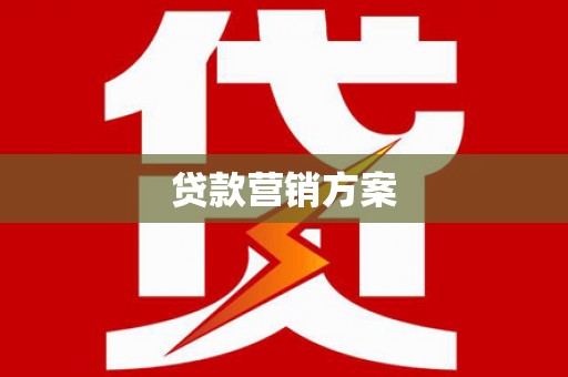 正阳贷款营销方案